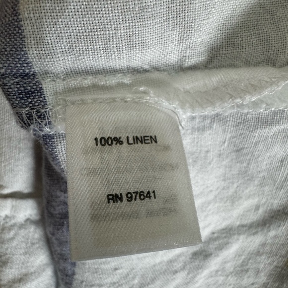 100% Linen Colorblock Top - Picture 2 of 5